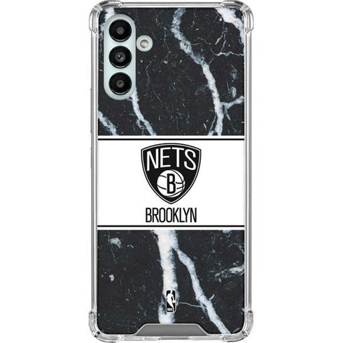 NBA Brooklyn Nets Marble Galaxy A13 5G Clear Case