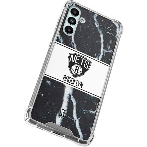 NBA Brooklyn Nets Marble Galaxy A13 5G Clear Case
