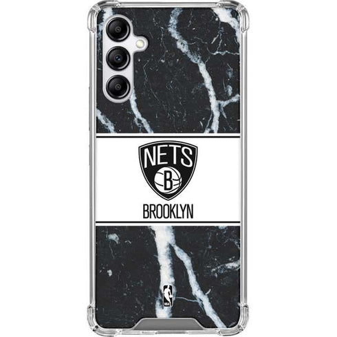 NBA Brooklyn Nets Marble Galaxy A14 5G Clear Case
