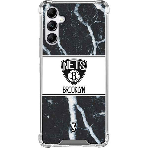 NBA Brooklyn Nets Marble Galaxy A15 5G Clear Case
