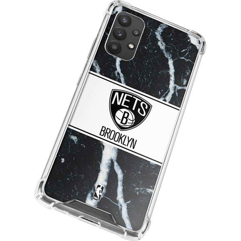 NBA Brooklyn Nets Marble Galaxy A32 5G Clear Case