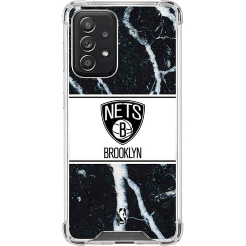 NBA Brooklyn Nets Marble Galaxy A52 5G Clear Case