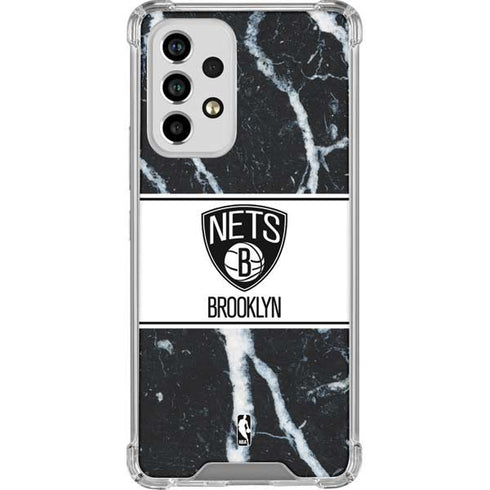NBA Brooklyn Nets Marble Galaxy A53 5G Clear Case