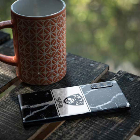 NBA Brooklyn Nets Marble Galaxy Note 10 Skin