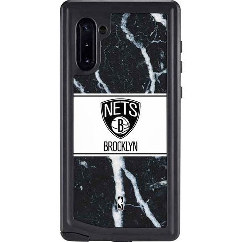 NBA Brooklyn Nets Marble Galaxy Note 10 Waterproof Case