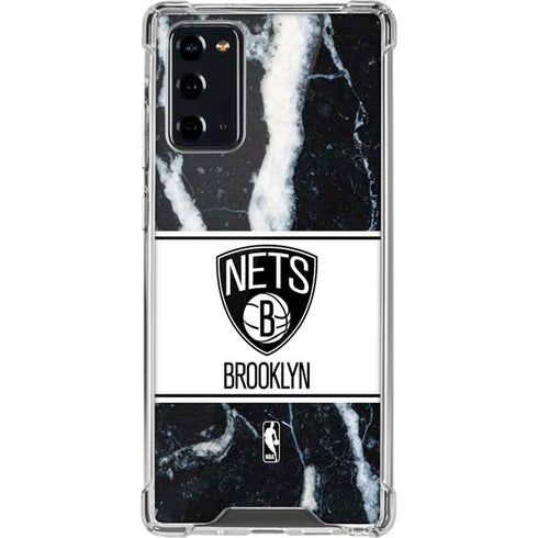 NBA Brooklyn Nets Marble Galaxy Note20 5G Clear Case