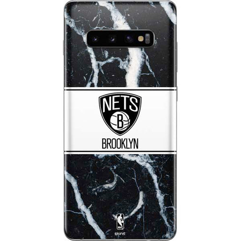 NBA Brooklyn Nets Marble Galaxy S10 Plus Skin