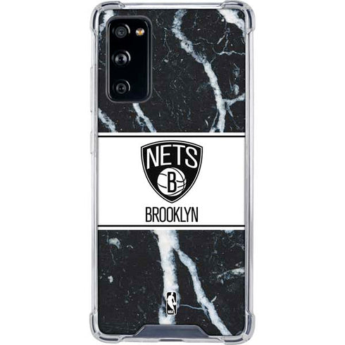 NBA Brooklyn Nets Marble Galaxy S20 FE Clear Case