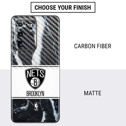 NBA Brooklyn Nets Marble Galaxy S20 Ultra 5G Skin