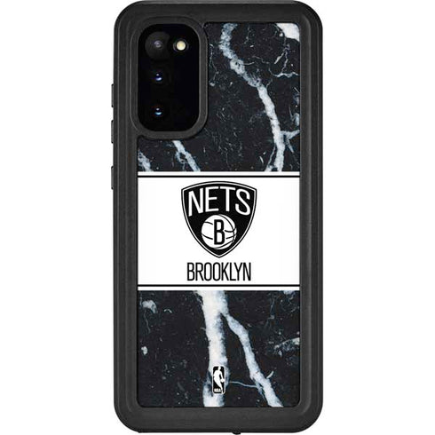 NBA Brooklyn Nets Marble Galaxy S20 Waterproof Case