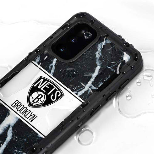 NBA Brooklyn Nets Marble Galaxy S20 Waterproof Case