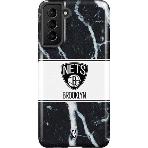NBA Brooklyn Nets Marble Galaxy S21 Plus 5G Pro Case