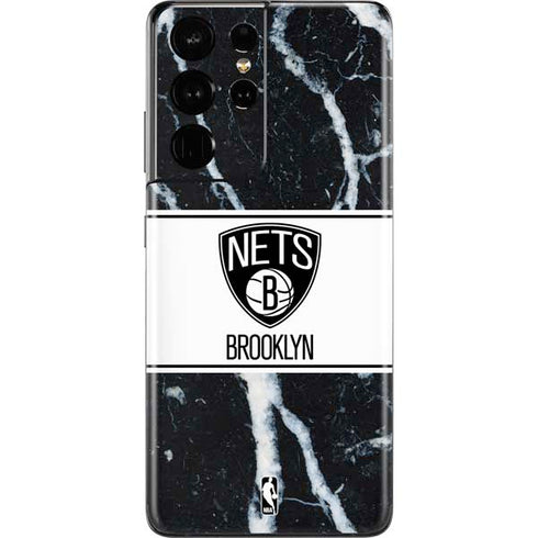 NBA Brooklyn Nets Marble Galaxy S21 Ultra 5G Skin