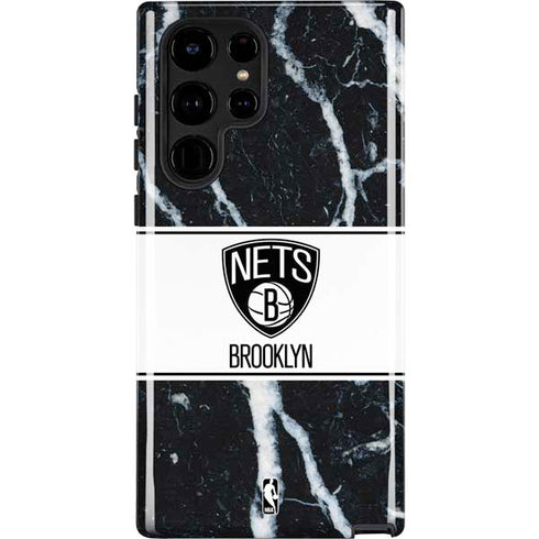 NBA Brooklyn Nets Marble Galaxy S22 Ultra Pro Case