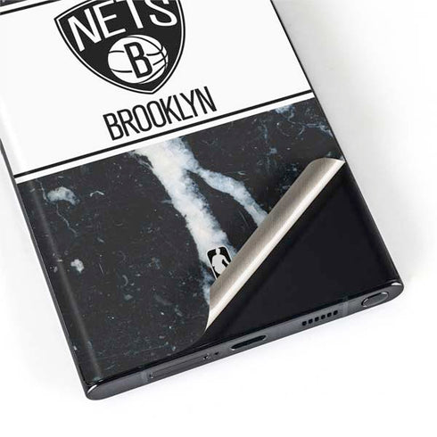 NBA Brooklyn Nets Marble Galaxy S22 Ultra Skin