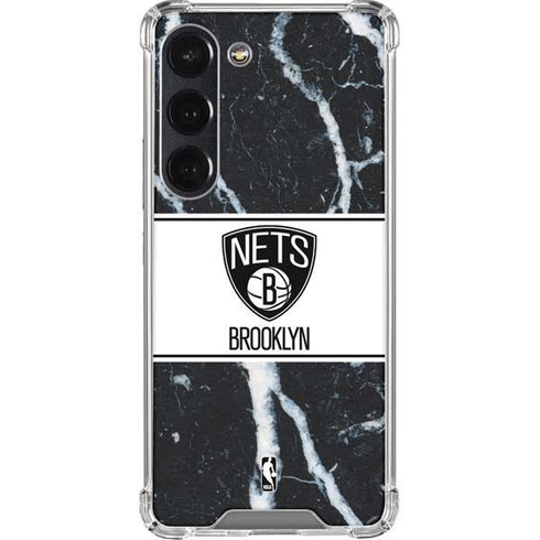 NBA Brooklyn Nets Marble Galaxy S23 Clear Case