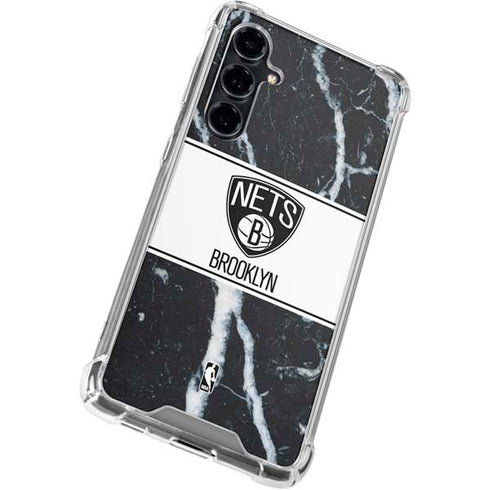 NBA Brooklyn Nets Marble Galaxy S23 FE Clear Case