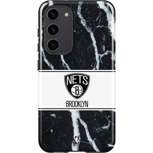 NBA Brooklyn Nets Marble Galaxy S23 Plus Pro Case
