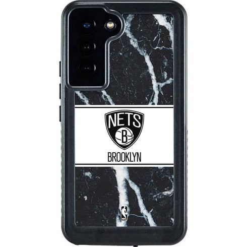 NBA Brooklyn Nets Marble Galaxy S23 Plus Waterproof Case