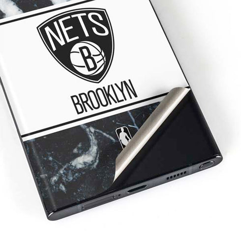 NBA Brooklyn Nets Marble Galaxy S23 Ultra Skin