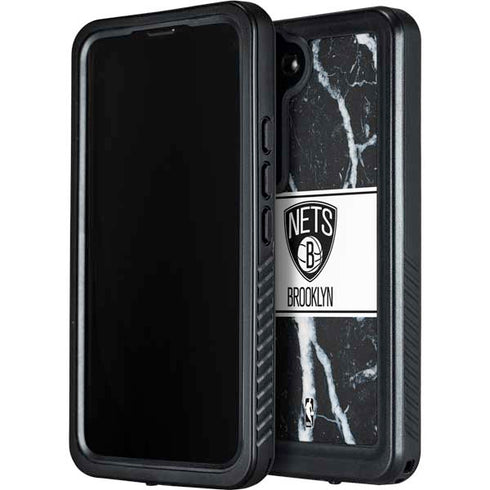 NBA Brooklyn Nets Marble Galaxy S23 Waterproof Case