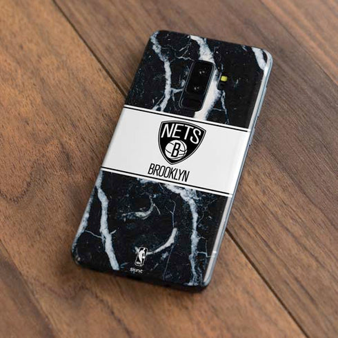 NBA Brooklyn Nets Marble Galaxy S9 Plus Skin