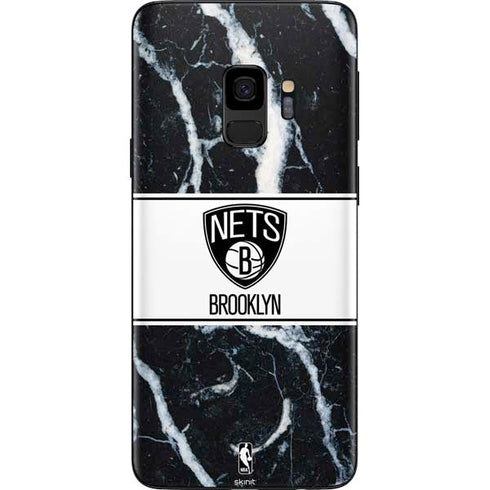 NBA Brooklyn Nets Marble Galaxy S9 Skin