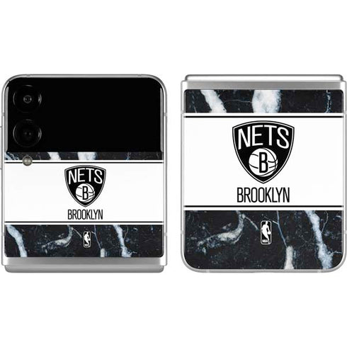 NBA Brooklyn Nets Marble Galaxy Z Flip4 5G Skin