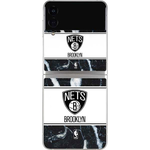 NBA Brooklyn Nets Marble Galaxy Z Flip4 5G Skin