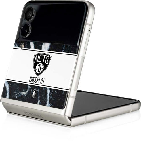 NBA Brooklyn Nets Marble Galaxy Z Flip4 5G Skin