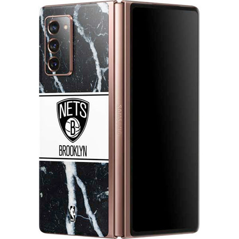 NBA Brooklyn Nets Marble Galaxy Z Fold2 5G Skin
