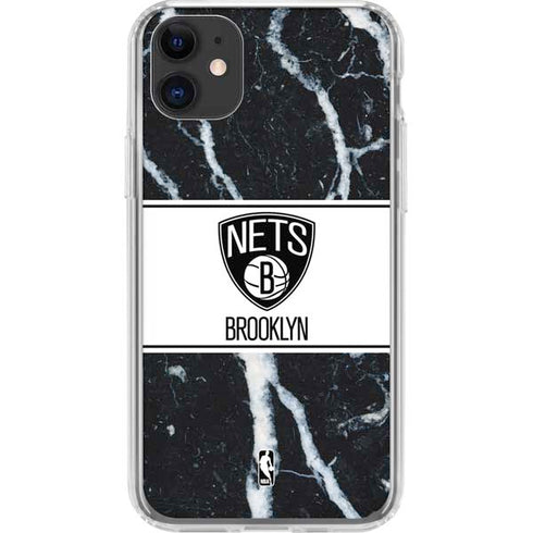 NBA Brooklyn Nets Marble iPhone 11 Clear Case