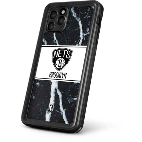 NBA Brooklyn Nets Marble iPhone 11 Pro Waterproof Case