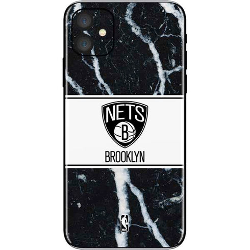 NBA Brooklyn Nets Marble iPhone 11 Skin