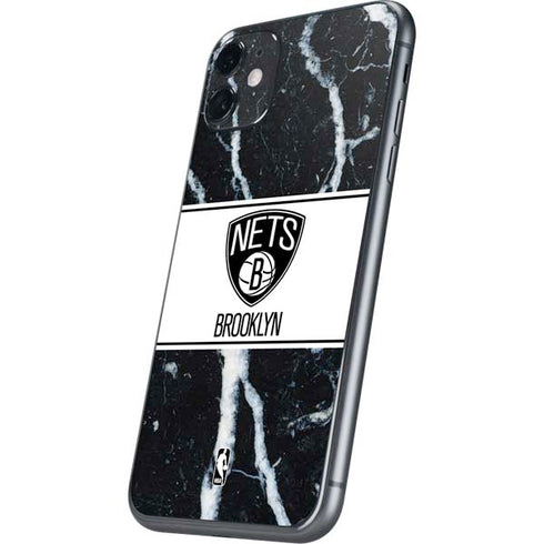 NBA Brooklyn Nets Marble iPhone 11 Skin