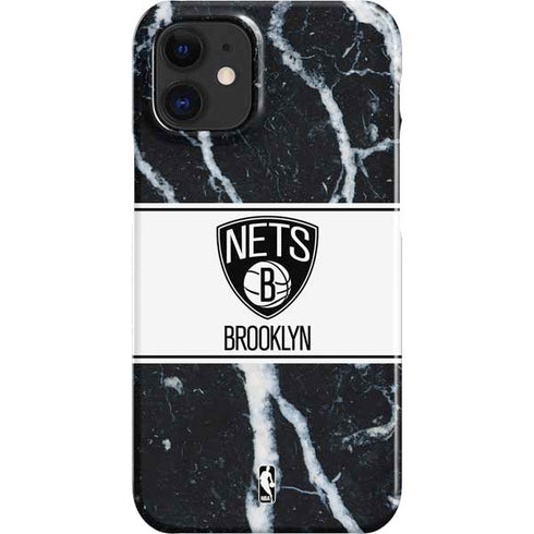 NBA Brooklyn Nets Marble iPhone 12 Mini Lite Case