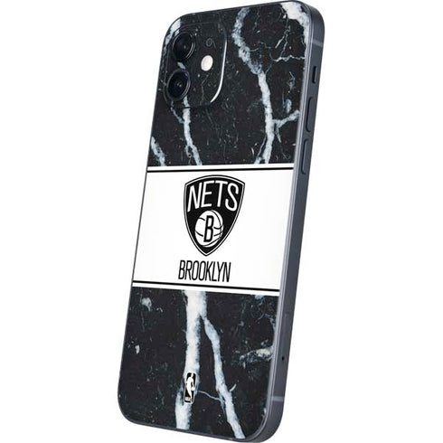NBA Brooklyn Nets Marble iPhone 12 Mini Skin