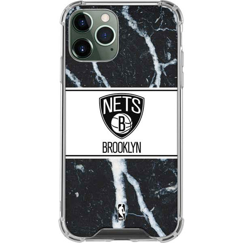 NBA Brooklyn Nets Marble iPhone 12 Pro Max Clear Case