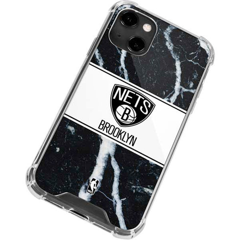 NBA Brooklyn Nets Marble iPhone 13 Clear Case
