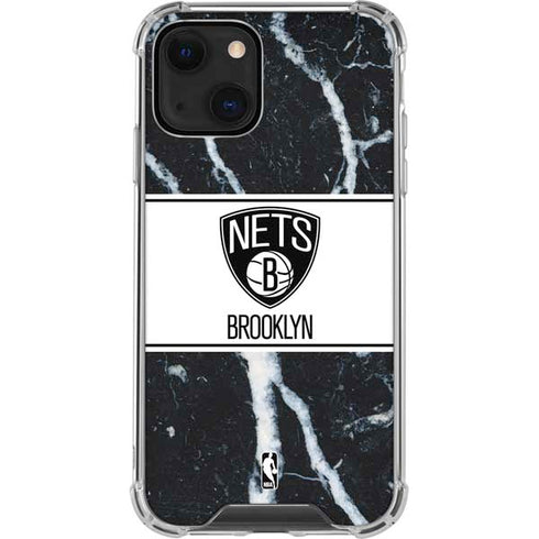 NBA Brooklyn Nets Marble iPhone 13 Clear Case