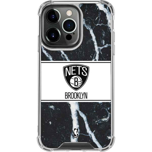 NBA Brooklyn Nets Marble iPhone 13 Pro Clear Case