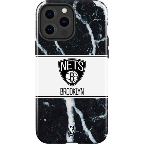 NBA Brooklyn Nets Marble iPhone 13 Pro Max Impact Case