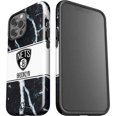 NBA Brooklyn Nets Marble iPhone 13 Pro Max Impact Case