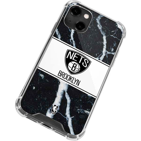 NBA Brooklyn Nets Marble iPhone 14 Clear Case