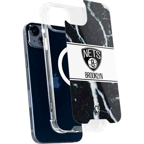 NBA Brooklyn Nets Marble iPhone 15 Plus MagSafe Case