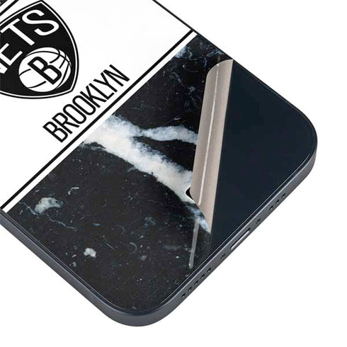 NBA Brooklyn Nets Marble iPhone 14 Plus Skin