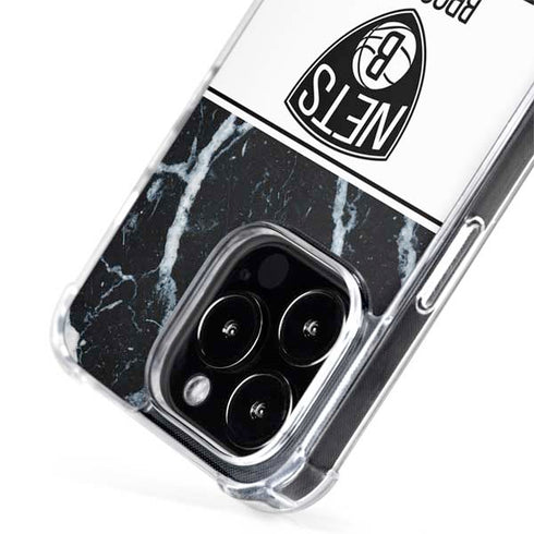 NBA Brooklyn Nets Marble iPhone 15 Pro MagSafe Case
