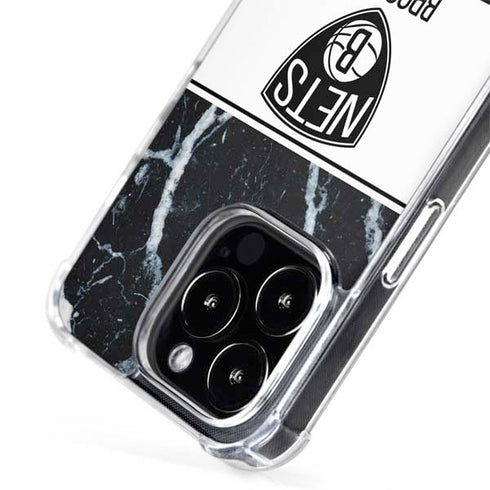 NBA Brooklyn Nets Marble iPhone 15 Pro Max MagSafe Case