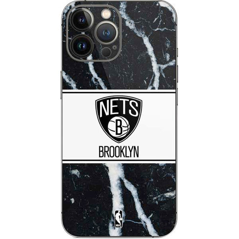 NBA Brooklyn Nets Marble iPhone 14 Pro Max Skin