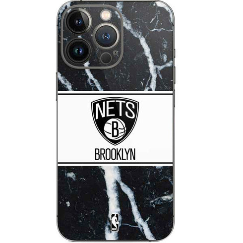 NBA Brooklyn Nets Marble iPhone 15 Pro Skin